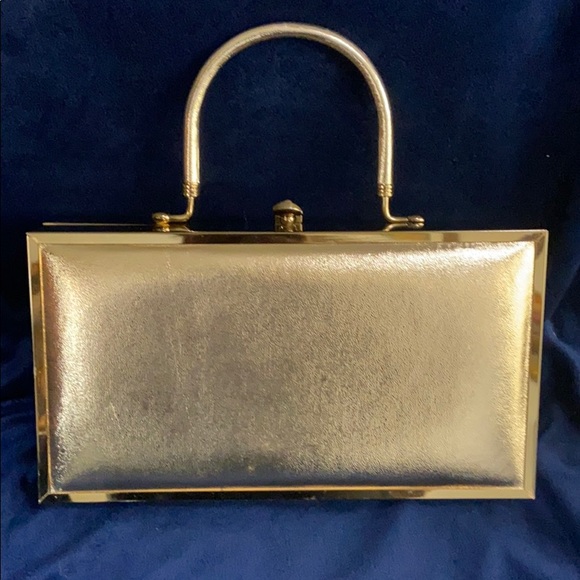 lou taylor Handbags - Vintage Lou Taylor hard body gold clutch